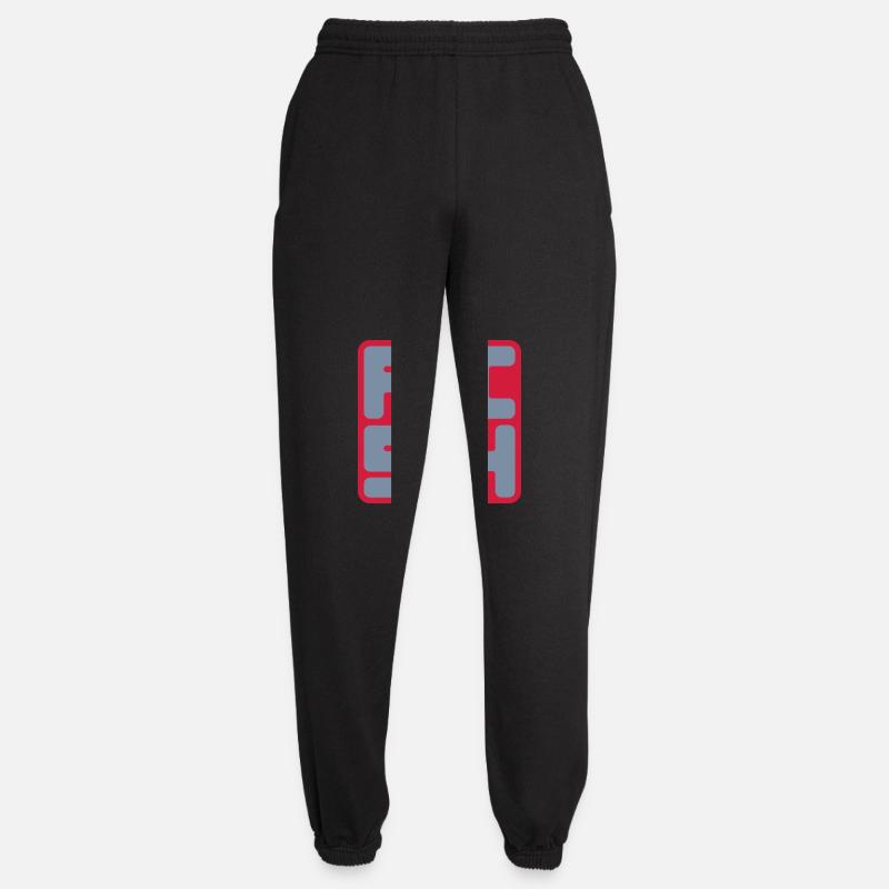 Text Logo Fish - Unisex Joggers - black