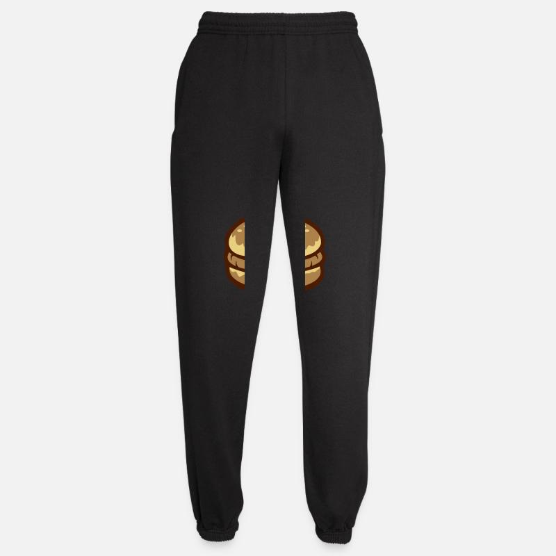 Cute face cheeseburger - Unisex Joggers - black
