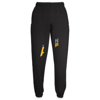 May contain alcohol Text - Unisex Joggers - black - Front - AI Model Female 172 light (172cm)