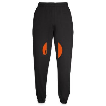 Sitzender Hund Klippe Mond - Unisex Jogginghose - Schwarz - Vorne - AI Model Female 172 light (172cm)