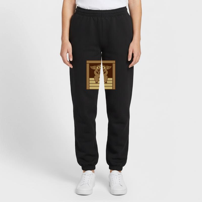 Comic drôle de cochon d’écurie Pantalon de jogging unisexe