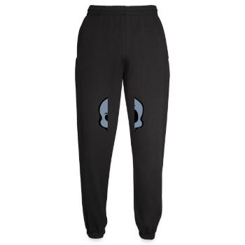 Skeptical facial expression skull skeleton - Unisex Joggers - black - Front - AI Model Female 172 light (172cm)