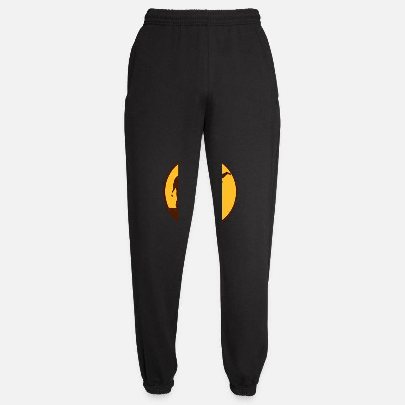 Mond Elefant Klippe Silhouette - Unisex Jogginghose - Schwarz