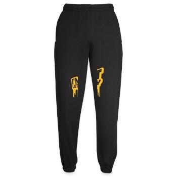 im fat lets party - Unisex Jogginghose - Schwarz - Vorne - AI Model Female 172 light (172cm)