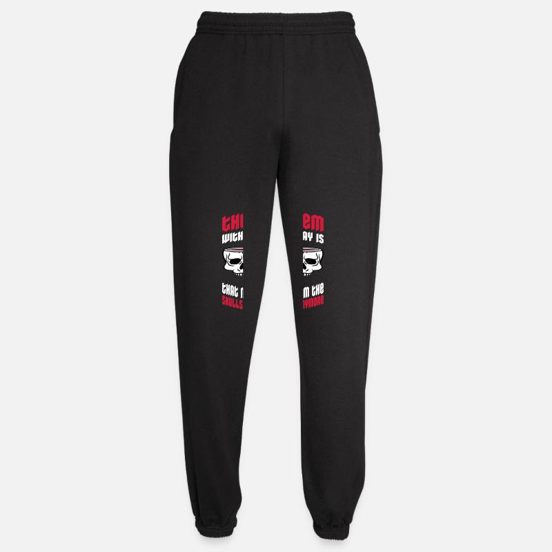 drinks from enemies skulls - Unisex Jogginghose - Schwarz