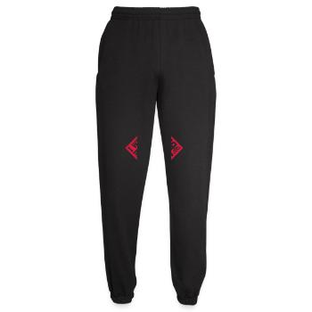 pizza thinks about me - Unisex Joggers - black - Front - AI Model Female 172 light (172cm)