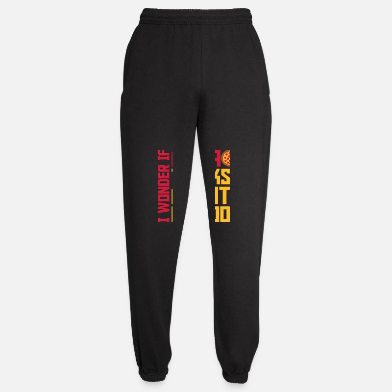 pizza thinks about me - Unisex Jogginghose - Schwarz