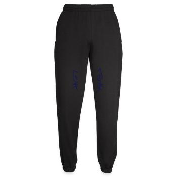 Chat Plisse les yeux Drôle Fou Langue Sortie Grimace - Pantalon de jogging unisexe - noir - Devant - AI Model Female 172 light (172cm)