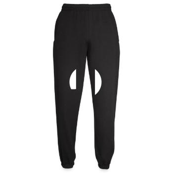 Cat Moon Cliff At Night Werewolf Round Howling Funny - Unisex Joggers - black - Front - AI Model Female 172 light (172cm)