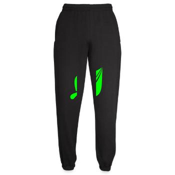 Feuille symbole écologique feuilles arbre feuille vert - Pantalon de jogging unisexe - noir - Devant - AI Model Female 172 light (172cm)