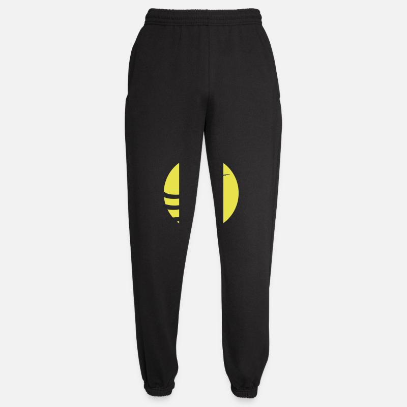 Avion volant au soleil volant Stripe rond - Pantalon de jogging unisexe - noir