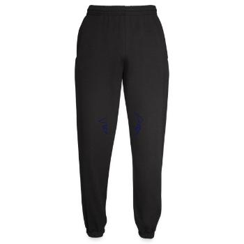 Lustiges Nilpferd Kapitän Segelt Süß Cartoon Comic - Unisex Jogginghose - Schwarz - Vorne - AI Model Female 172 light (172cm)