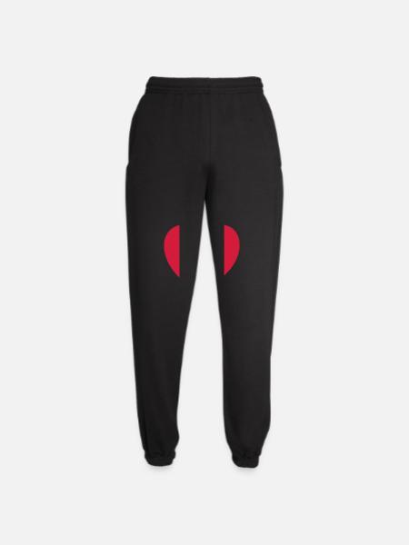 heart letter T - Unisex Joggers - black