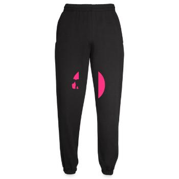 Einhorn Klippe Mond Berg Rund Nacht Süß Silhouette - Unisex Jogginghose - Schwarz - Vorne - AI Model Female 172 light (172cm)
