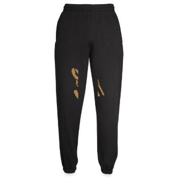 Zitat Shit happens Humor - Unisex Jogginghose - Schwarz - Vorne - AI Model Female 172 light (172cm)