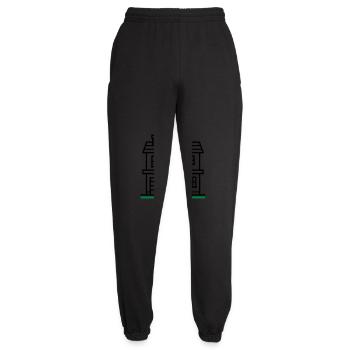 Haus Immobilie - Unisex Jogginghose - Schwarz - Vorne - AI Model Female 172 light (172cm)