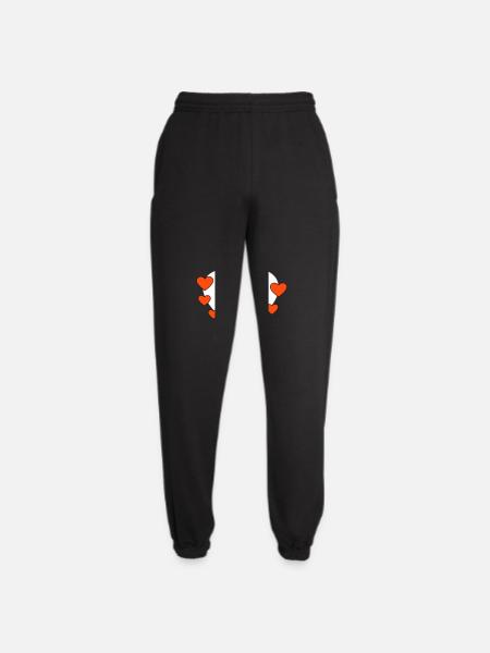 Denkblase mit Herzen - Unisex Jogginghose - Schwarz