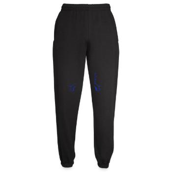 Einhorn Hinter Zaun Mauer Tasche Süß Klein Gemalt - Unisex Jogginghose - Schwarz - Vorne - AI Model Female 172 light (172cm)