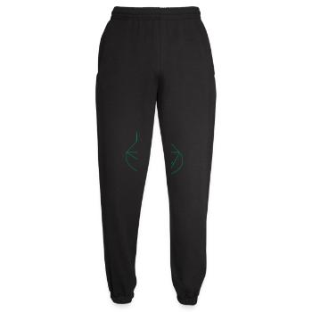 BOHO Moon mountains peaks and reflection - Unisex Joggers - black - Front - AI Model Female 172 light (172cm)