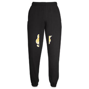 Music Is My Life Party Club Konzert Liebe Spruch - Unisex Jogginghose - Schwarz - Vorne - AI Model Female 172 light (172cm)