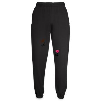mr and mrs 02 - Unisex Jogginghose - Schwarz - Vorne - AI Model Female 172 light (172cm)