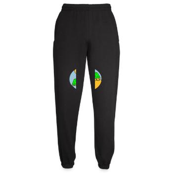 2 Turtles Beach Couple In Love Kissing Sea - Unisex Joggers - black - Front - AI Model Female 172 light (172cm)