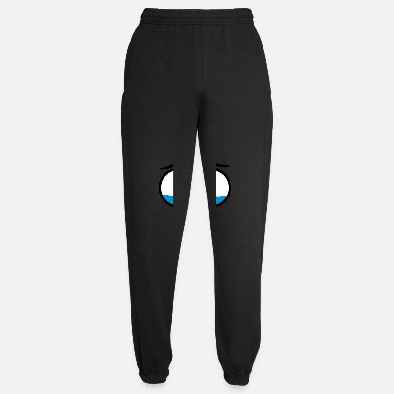 Sad Crying Comic Eyes - Unisex Joggers - black