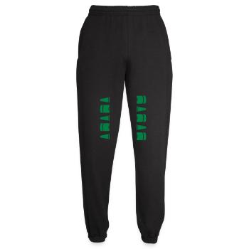 Green wax crayons cool design - Unisex Joggers - black - Front - AI Model Female 172 light (172cm)