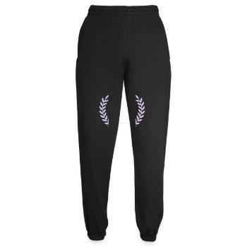 Wreath Pink - Unisex Joggers - black - Front - AI Model Female 172 light (172cm)