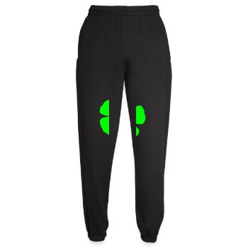 Green Beautiful Flower Spring Summer Nature Flowers - Unisex Joggers - black - Front - AI Model Female 172 light (172cm)