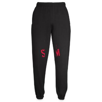 texte rebelle baiser la conception du logo système disant - Pantalon de jogging unisexe - noir - Devant - AI Model Female 172 light (172cm)