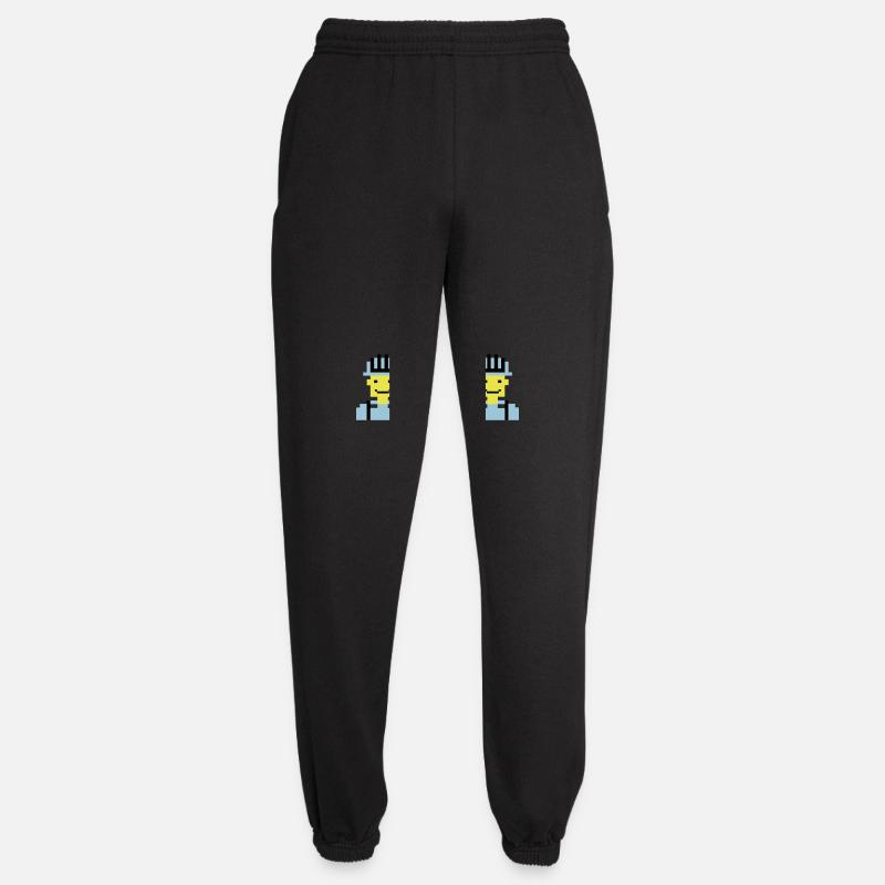 Construction Worker Pixel 02 - Unisex Joggers - black