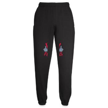fuck your feelings middle finger - Unisex Joggers - black - Front - AI Model Female 172 light (172cm)