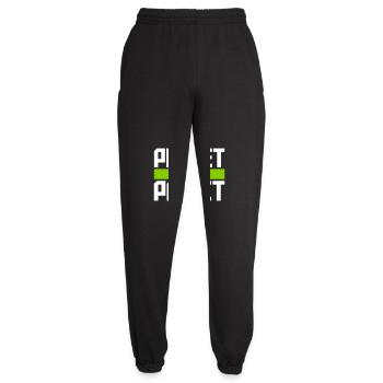 planet over profit quote - Unisex Joggers - black - Front - AI Model Female 172 light (172cm)