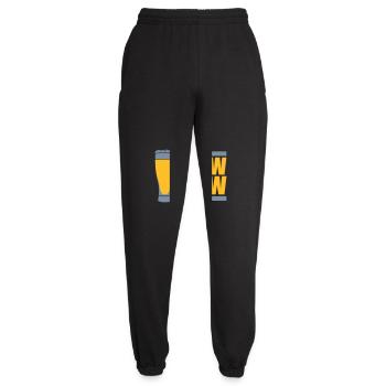 Brew Crew Bierglas Spruch - Unisex Jogginghose - Schwarz - Vorne - AI Model Female 172 light (172cm)