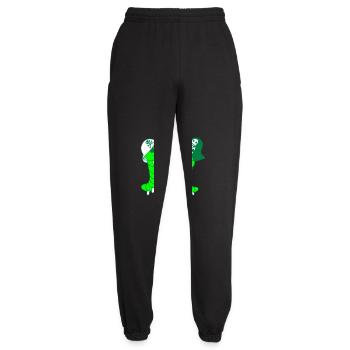 2 Süße Raupen Piraten Team Freunde Comic Cartoon - Unisex Jogginghose - Schwarz - Vorne - AI Model Female 172 light (172cm)