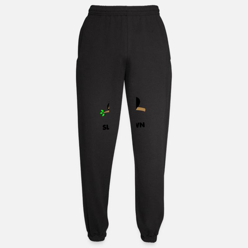faultier slow down - Unisex Jogginghose - Schwarz