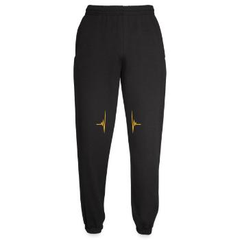 pouls fréquence cardiaque ananas délicieux faim manger - Pantalon de jogging unisexe - noir - Devant - AI Model Female 172 light (172cm)