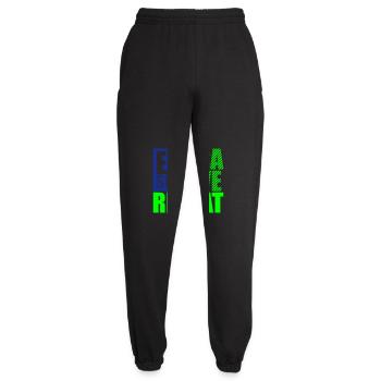 Eat Sleep Rave Repeat Essen Schlafen Raven Spruch - Unisex Jogginghose - Schwarz - Vorne - AI Model Female 172 light (172cm)