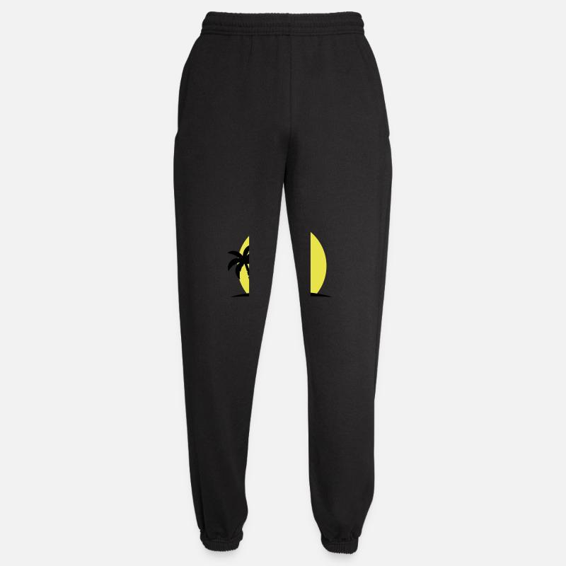 Palm Tree Beach Sunset Holiday - Unisex Joggers - black