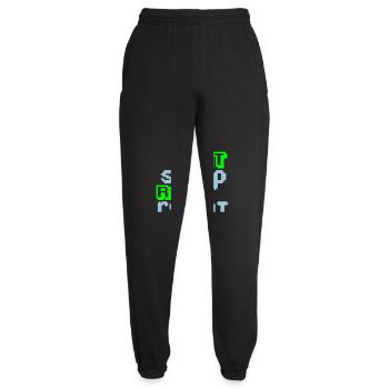 Eat Sleep Rave Repeat Essen Schlafen Raven Spruch - Unisex Jogginghose - Schwarz - Vorne - AI Model Female 172 light (172cm)