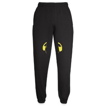Lustige DJ Party Zitrone Obst Musik Spaß Gesicht - Unisex Jogginghose - Schwarz - Vorne - AI Model Female 172 light (172cm)