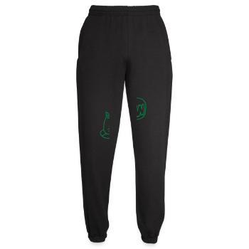 Süße Katze Comic Sprechblase Meow Miau Cartoon Fun - Unisex Jogginghose - Schwarz - Vorne - AI Model Female 172 light (172cm)