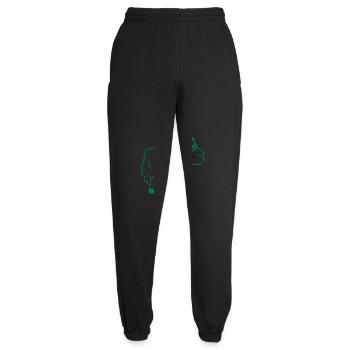Schaf Sonnenbrille Krawatte Musik DJ Kopfhörer Fun - Unisex Jogginghose - Schwarz - Vorne - AI Model Female 172 light (172cm)