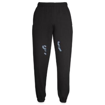 Motto Shit happens Witz - Unisex Jogginghose - Schwarz - Vorne - AI Model Female 172 light (172cm)