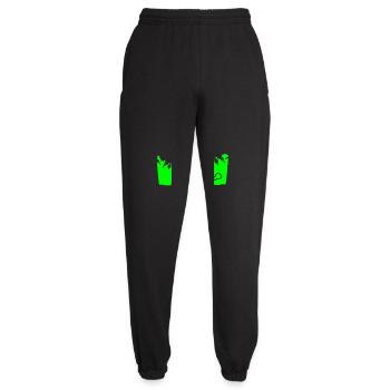 tortue mignonne marchant palmiers silhouette vacances amusant - Pantalon de jogging unisexe - noir - Devant - AI Model Female 172 light (172cm)