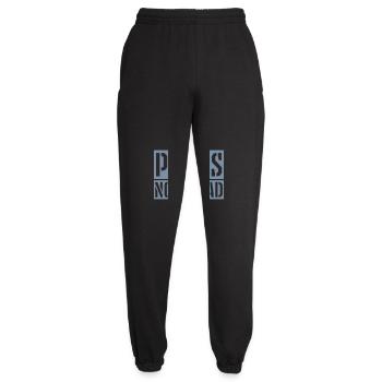punks not dead quote - Unisex Joggers - black - Front - AI Model Female 172 light (172cm)