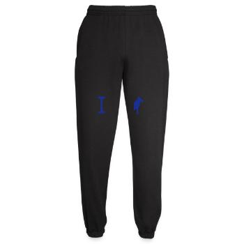 Dog I Love Dogs Heart Symbol I Love Dogs Logo - Unisex Joggers - black - Front - AI Model Female 172 light (172cm)