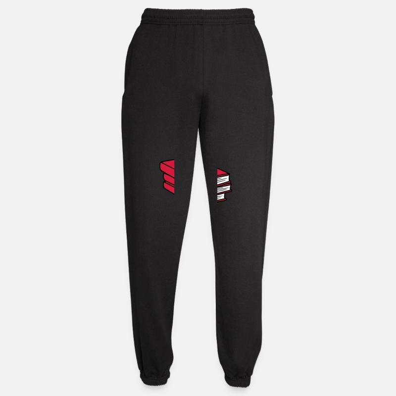 3 Books Stack Design - Unisex Joggers - black