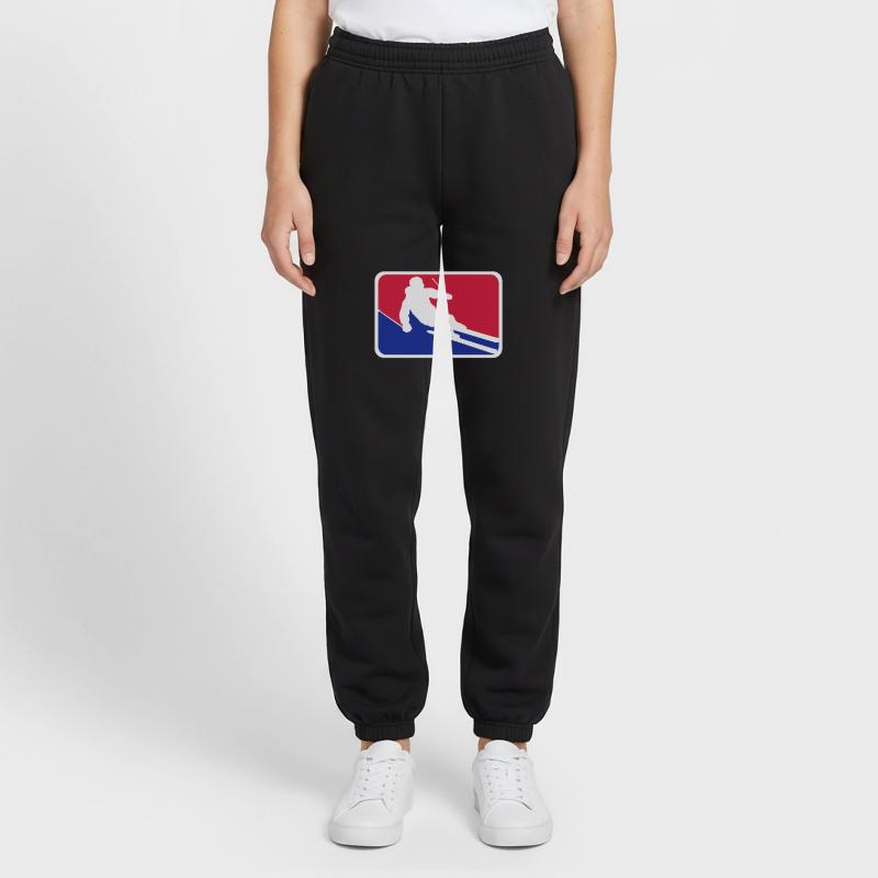 blue red button frame shield ski drive down Unisex Joggers